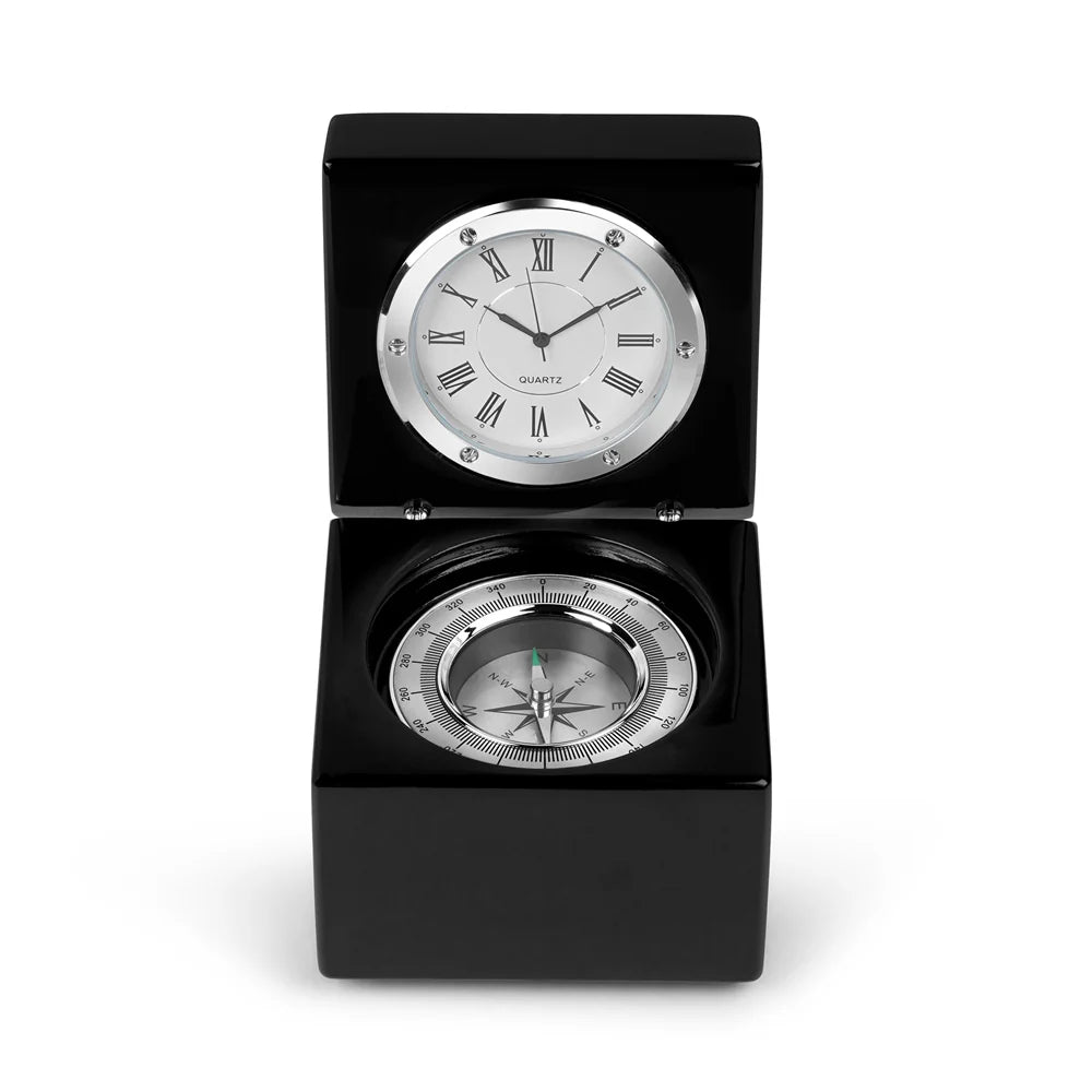 Newbridge Silverware Clock and Compass Set-Goviers