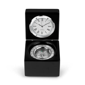 Newbridge Silverware Clock and Compass Set