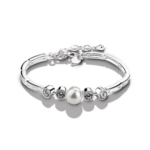 Newbridge Silverware Cubic Zirconia & Pearl Bracelet-Goviers