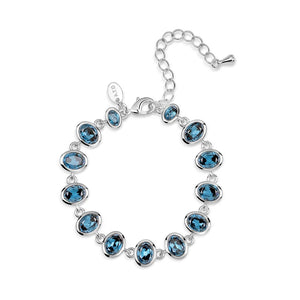 Newbridge Silverware Dark Blue Stone Bracelet-Goviers