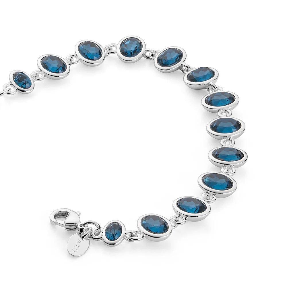 Newbridge Silverware Dark Blue Stone Bracelet-Goviers