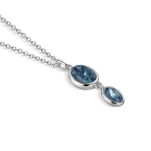 Newbridge Silverware Dark Blue Stone Pendant-Goviers
