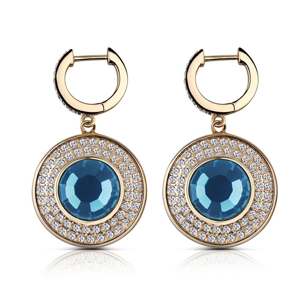 Newbridge Silverware Earrings with Montana Stone-Goviers