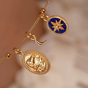 Newbridge Silverware Gold Plated Pendant with Lapis Lazuli Charm-Goviers