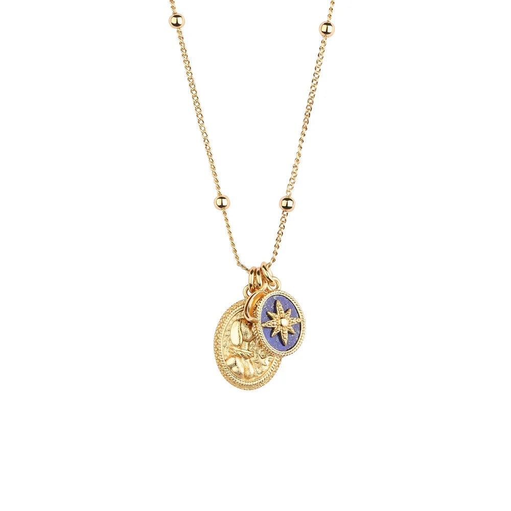 Newbridge Silverware Gold Plated Pendant with Lapis Lazuli Charm-Goviers