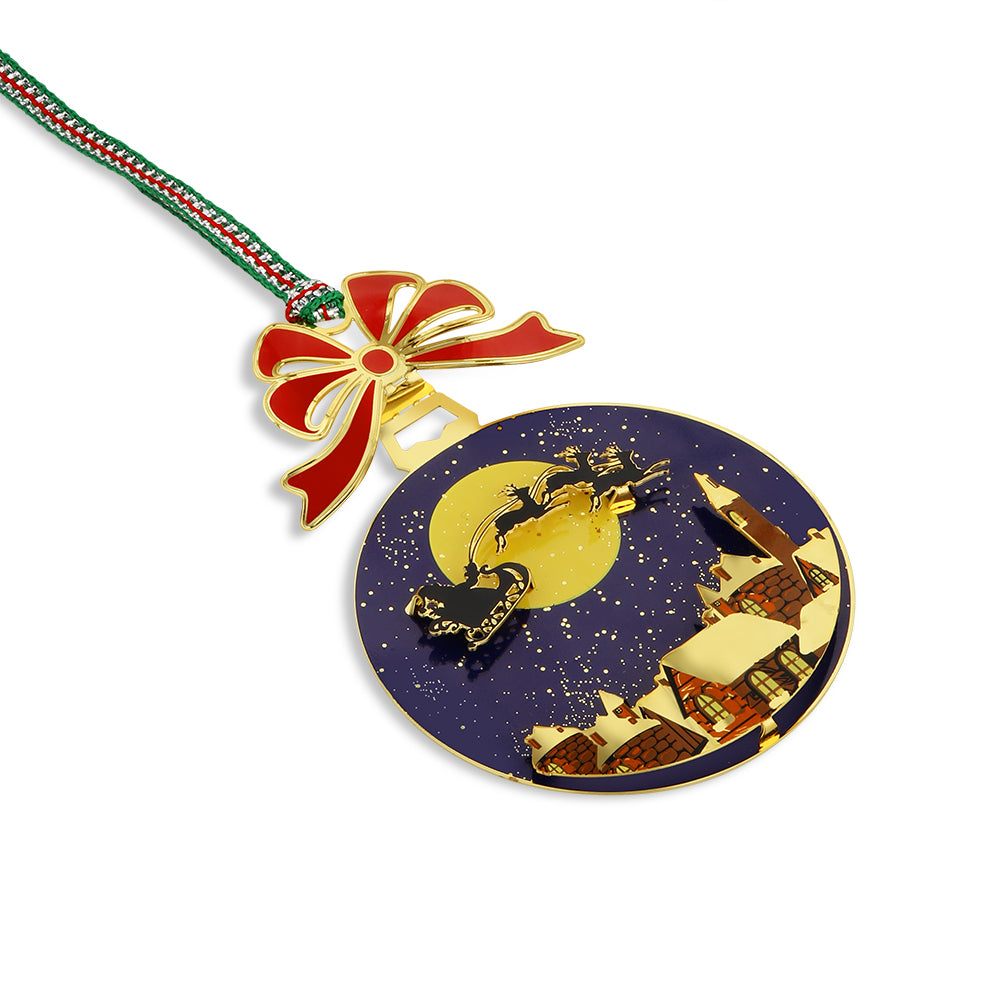 Newbridge Silverware Gold Plated Santa Sleigh Christmas Tree Decoration-Goviers