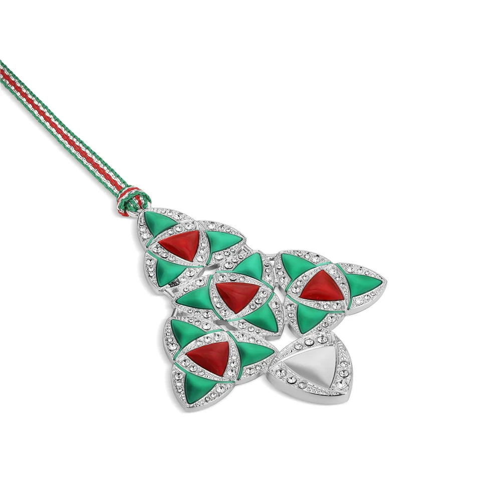 Newbridge Silverware Green & Red Celtic Christmas Tree Decoration-Goviers