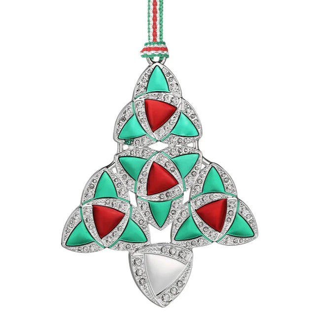 Newbridge Silverware Green & Red Celtic Christmas Tree Decoration-Goviers