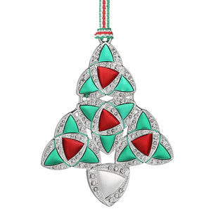 Newbridge Silverware Green & Red Celtic Christmas Tree Decoration-Goviers