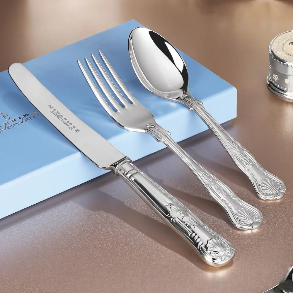 Newbridge Silverware Kings - Silver Plated 3 Piece Child Cutlery Set-Goviers