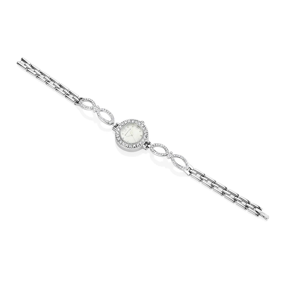 Newbridge Silverware Ladies Watch Link Bracelet Double Clasp-Goviers