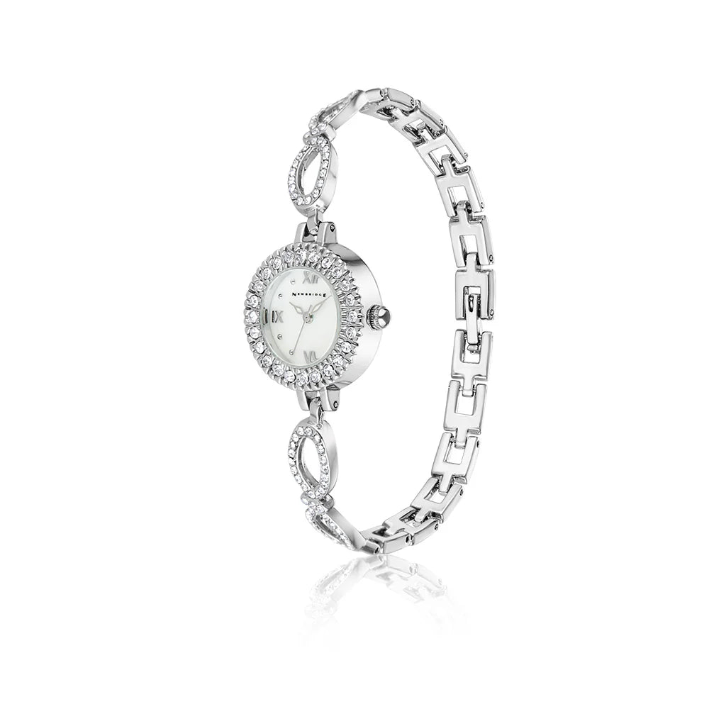 Newbridge Silverware Ladies Watch Link Bracelet Double Clasp-Goviers