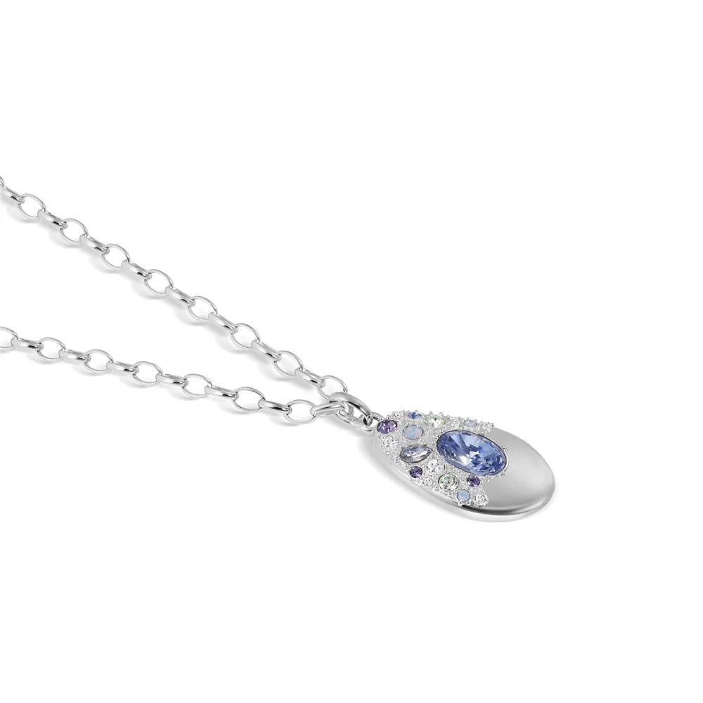 Newbridge Silverware Large Pendant with Blue and Clear Stones-Goviers