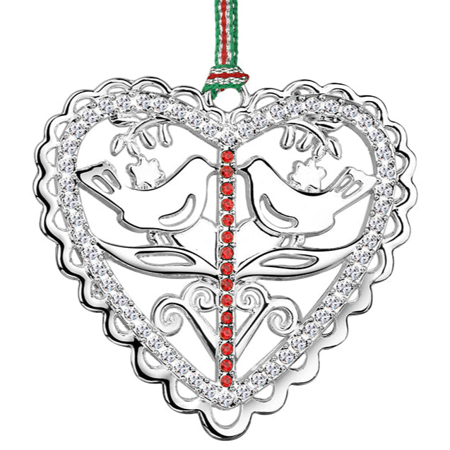 Newbridge Silverware Love Birds Christmas Tree Decoration-Goviers