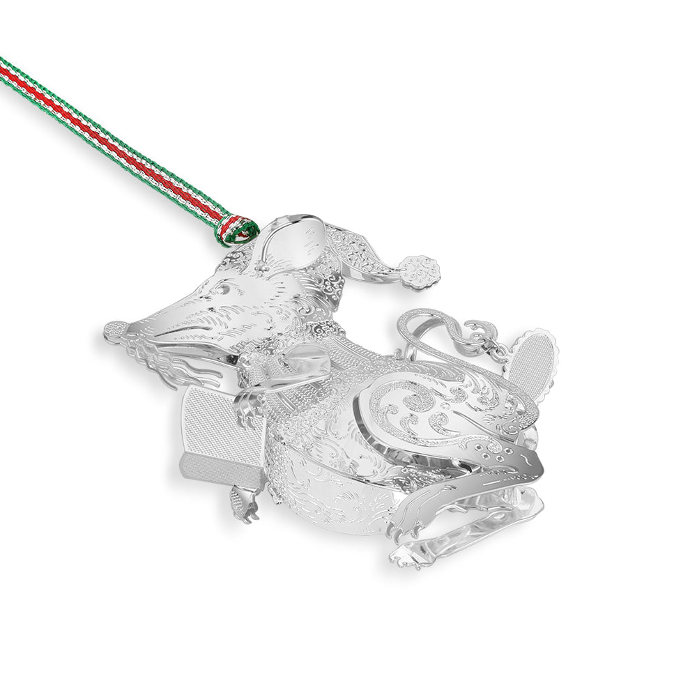 Newbridge Silverware Mouse Carol Singer Christmas Tree Decoration-Goviers