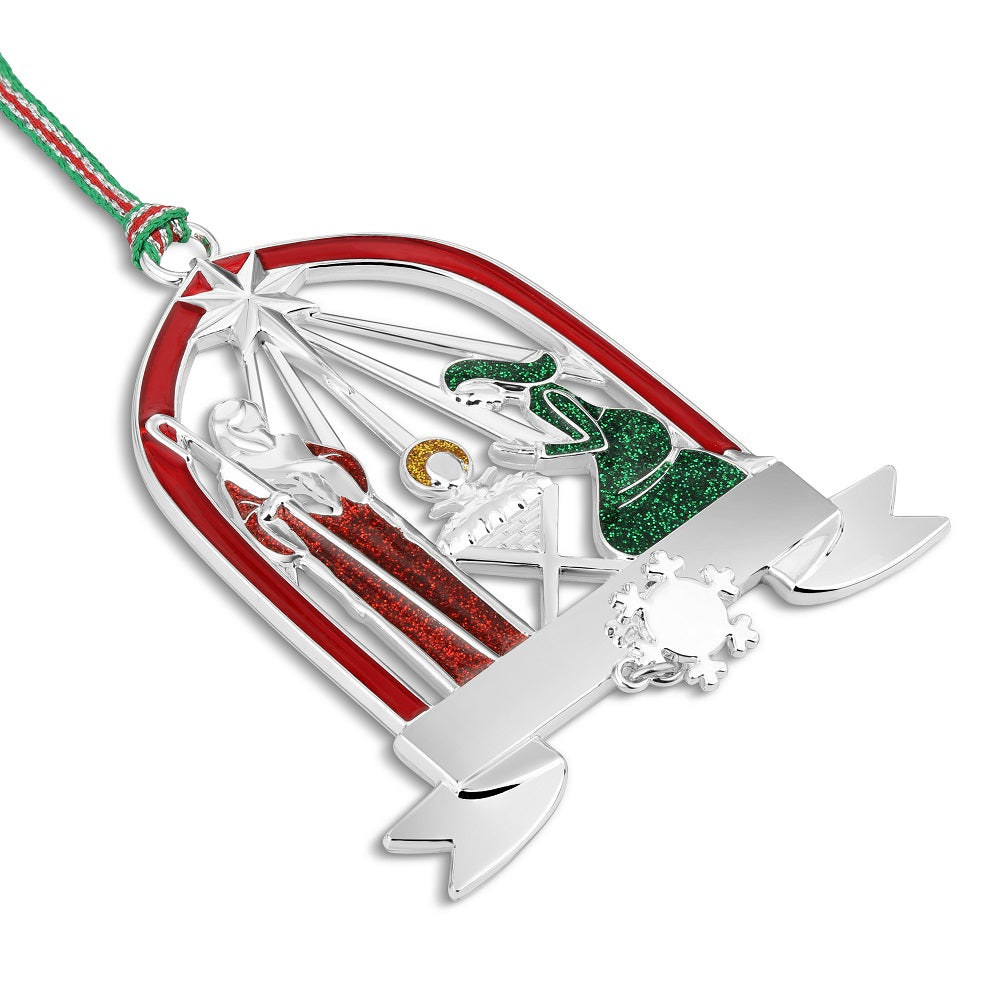 Newbridge Silverware Nativity with Star Christmas Tree Decoration-Goviers