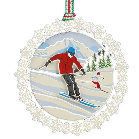 Newbridge Silverware On the Piste Christmas Tree Decoration-Goviers