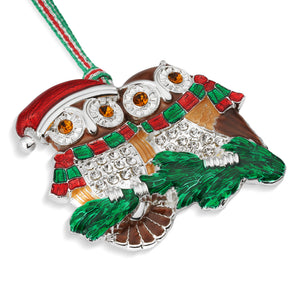 Newbridge Silverware Owl Couple Christmas Tree Decoration-Goviers