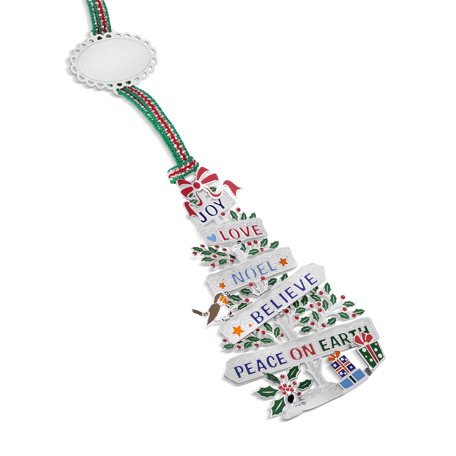 Newbridge Silverware Peace on Earth Christmas Tree Decoration-Goviers