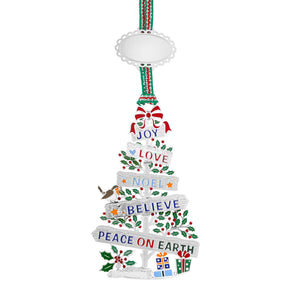 Newbridge Silverware Peace on Earth Christmas Tree Decoration-Goviers