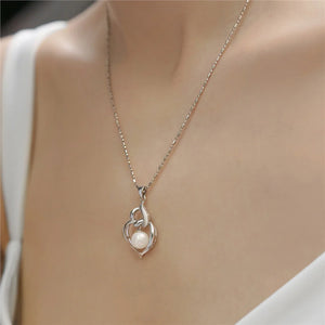 Newbridge Silverware Pearl Heart Pendant-Goviers