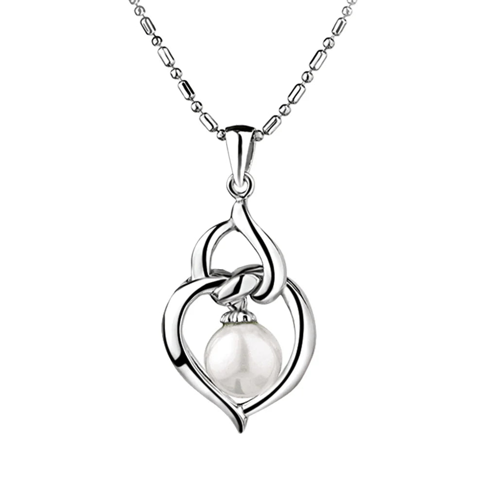 Newbridge Silverware Pearl Heart Pendant-Goviers