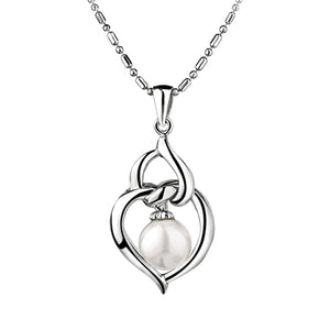 Newbridge Silverware Pearl Heart Pendant-Goviers