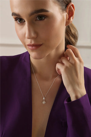 Newbridge Silverware Pearl Leaf Pendant-Goviers