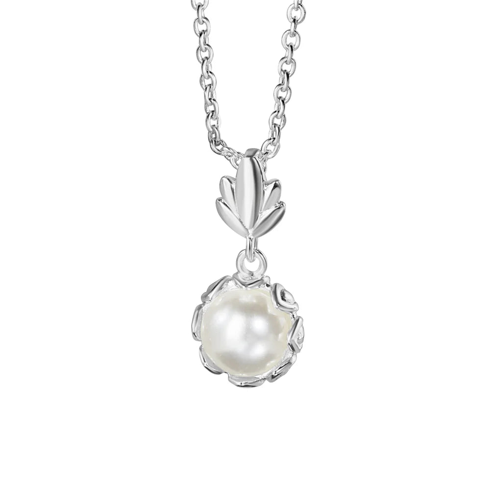 Newbridge Silverware Pearl Leaf Pendant-Goviers