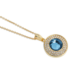 Newbridge Silverware Pendant with Montana Coloured Stone-Goviers