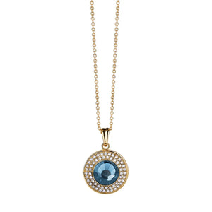 Newbridge Silverware Pendant with Montana Coloured Stone-Goviers