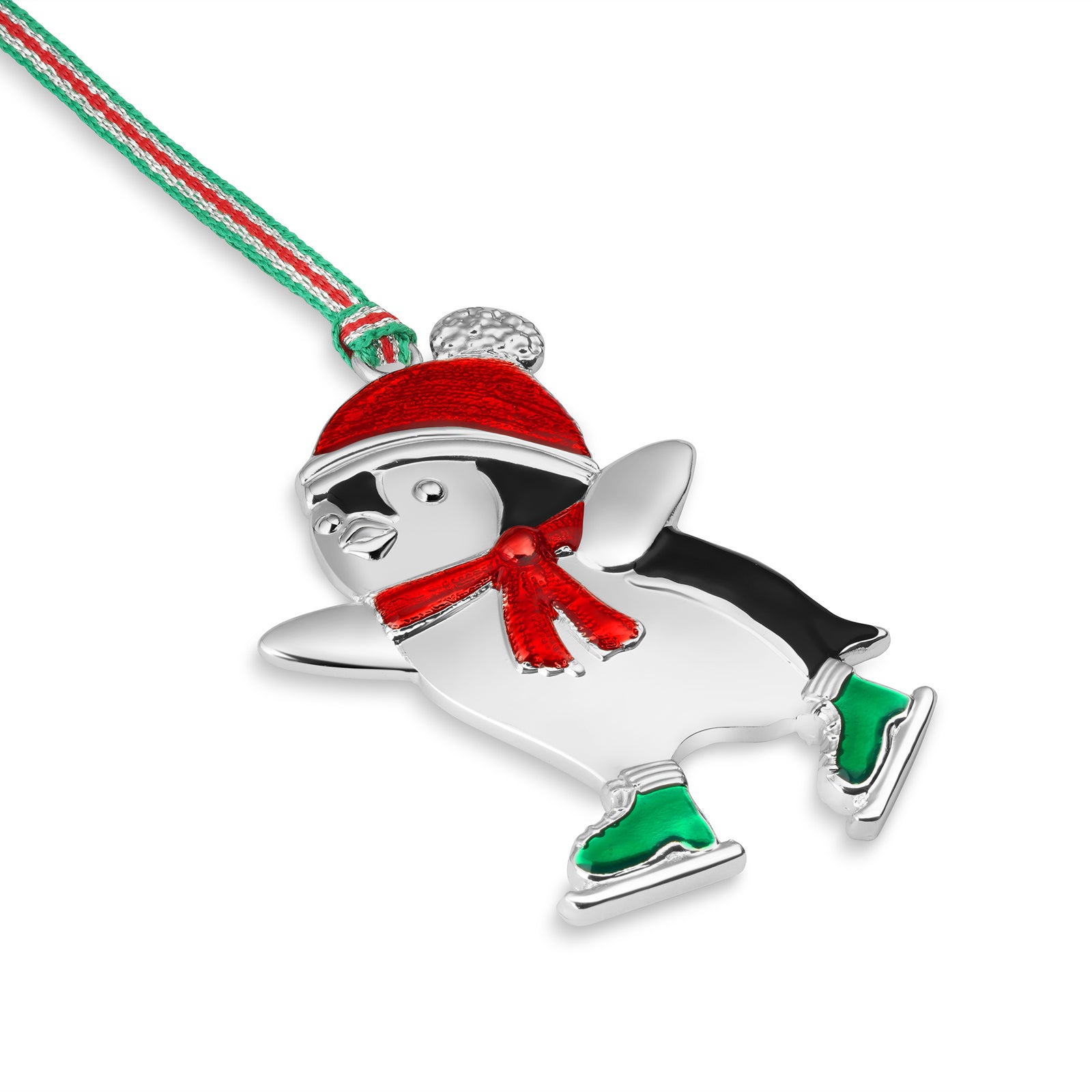 Newbridge Silverware Penguin with Green Boots Christmas Tree Decoration-Goviers