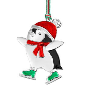 Newbridge Silverware Penguin with Green Boots Christmas Tree Decoration-Goviers