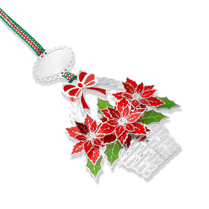 Newbridge Silverware Poinsettia Basket Christmas Tree Decoration-Goviers