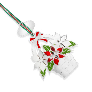 Newbridge Silverware Poinsettia Basket Christmas Tree Decoration-Goviers
