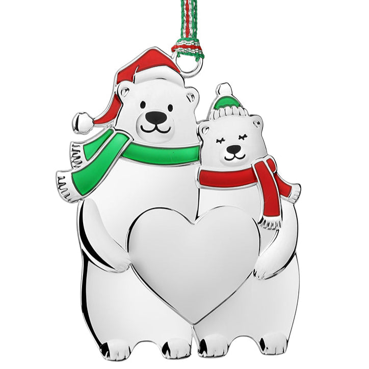 Newbridge Silverware Polar Bear Couple Christmas Tree Decoration-Goviers