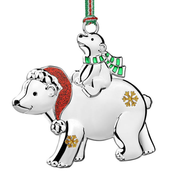 Newbridge Silverware Polar Bear with Cub Christmas Tree Decoration-Goviers