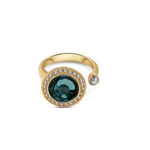 Newbridge Silverware Ring with Montana Coloured Stone-Goviers