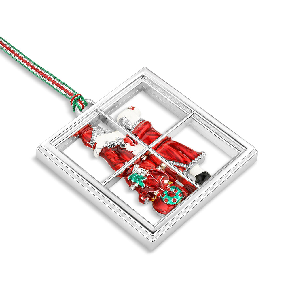 Newbridge Silverware Santa Leaving North Pole Christmas Tree Decoration-Goviers