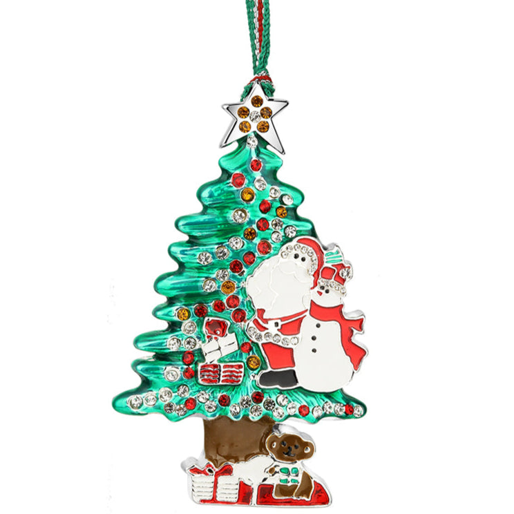 Newbridge Silverware Santa & Snowman Christmas Tree Decoration-Goviers