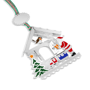 Newbridge Silverware Santa and Robin Christmas Tree Decoration-Goviers