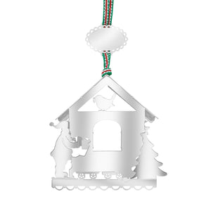 Newbridge Silverware Santa and Robin Christmas Tree Decoration-Goviers
