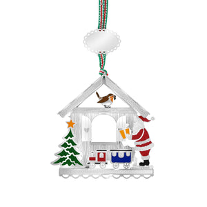 Newbridge Silverware Santa and Robin Christmas Tree Decoration-Goviers