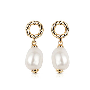 Newbridge Silverware Sappho Baroque Pearl Earrings-Goviers