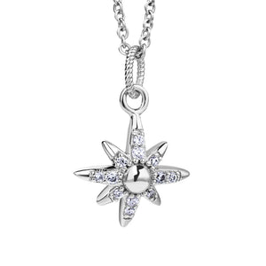 Newbridge Silverware Silver Plated star Pendant with Clear Stones-Goviers