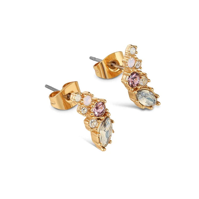 Newbridge Silverware Stud Earrings with Mixed Stones-Goviers