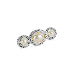 Newbridge Silverware Triple Pearl Brooch-Goviers