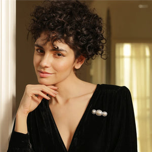 Newbridge Silverware Triple Pearl Brooch-Goviers