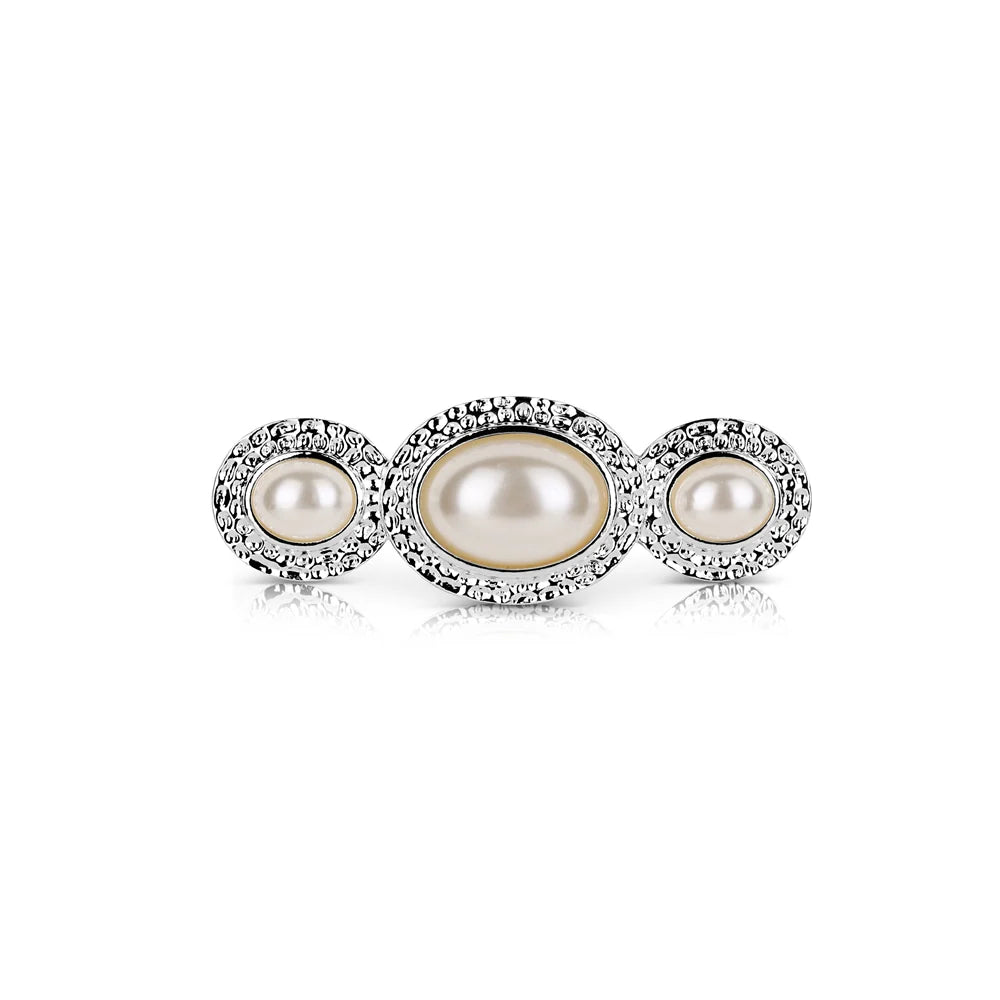 Newbridge Silverware Triple Pearl Brooch-Goviers