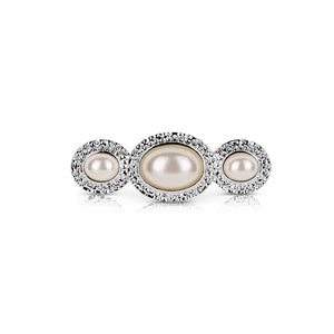 Newbridge Silverware Triple Pearl Brooch-Goviers